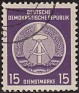 Germany 1954 Coat Of Arms 15 DM Violet Scott  O6. DDR 1954 O6. Uploaded by susofe